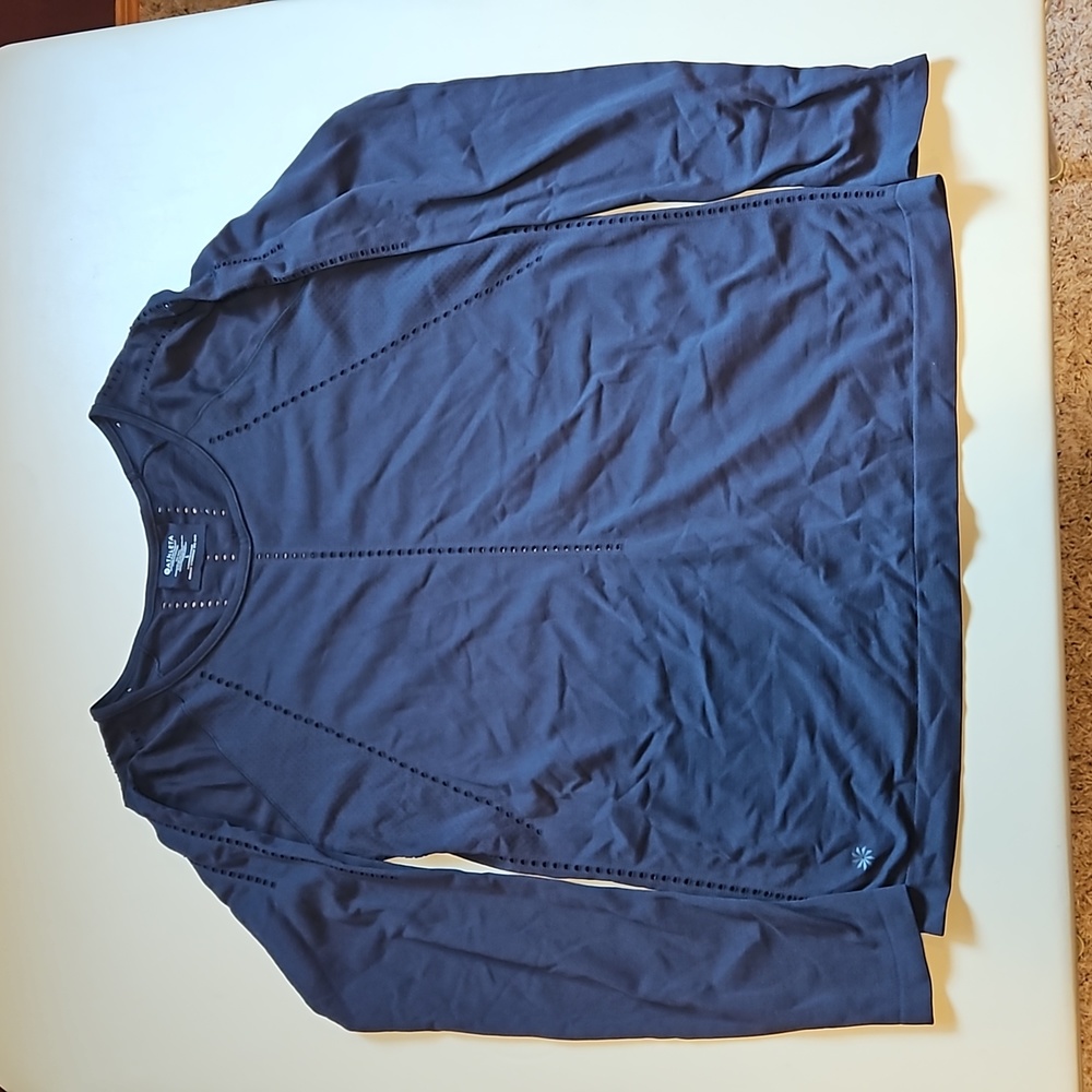 Athleta Large Black Long Sleeve Foothill Top